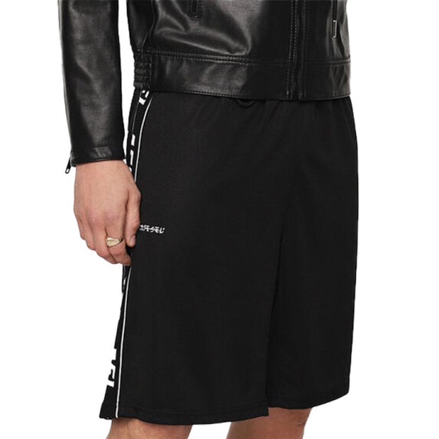 P Hitoshi 0Watf Men's Shorts Regular Fit Summer Casual Bermuda Shorts Diesel UK Dark Beige/Off White