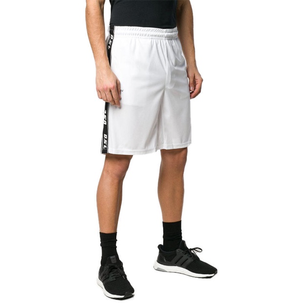 P Hitoshi 0Watf Men's Shorts Regular Fit Summer Casual Bermuda Shorts Diesel UK Dark Beige/Off White