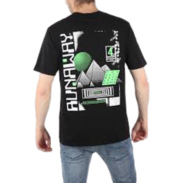 Diesel UK T Just Zd 0Sayp 900 Men's T-Shirt Graphic Print Crew Neck Summer Black Tee