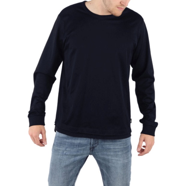 T Joses 0Iaou Men's T Shirt Long Sleeves Crew Neck Summer Casual Black Tee Diesel UK