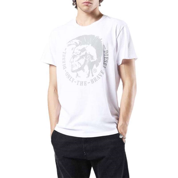 Diesel UK T Diego Fo Men's T Shirts Short Sleeve Crew Neck Casual Summer Cotton Tee Black/Navy/White/Blue/Red