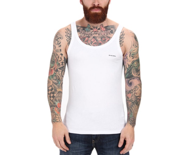 Diesel UK Bale Single Men's Tank Top Gym Muscle Bodybuilding Sleeveless Vest 1 Pack Grey/White/Black