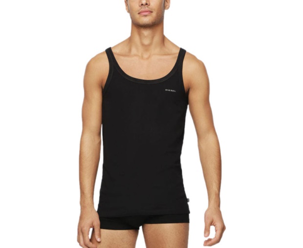 Diesel UK Bale Single Men's Tank Top Gym Muscle Bodybuilding Sleeveless Vest 1 Pack Grey/White/Black