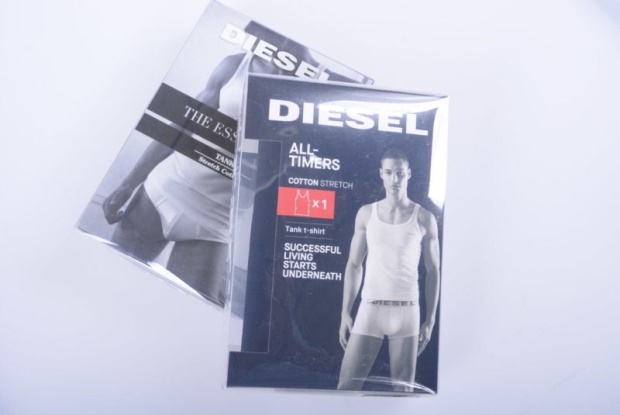 Diesel UK Bale Single Men's Tank Top Gym Muscle Bodybuilding Sleeveless Vest 1 Pack Grey/White/Black