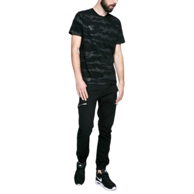 Diesel UK T Ozier Men T Shirt Short Sleeve Crew Neck Camouflage Black Casual Summer