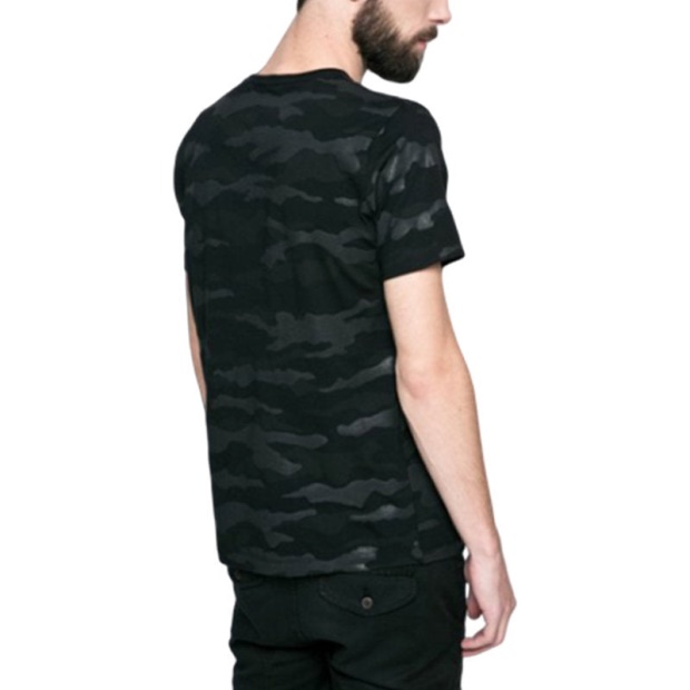 Diesel UK T Ozier Men T Shirt Short Sleeve Crew Neck Camouflage Black Casual Summer