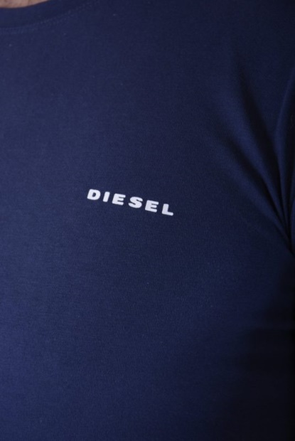 Umtee Randal Men's T Shirt 1X Pack Short Sleeve Crew Neck Basic Tees Diesel UK Navy/White/Grey