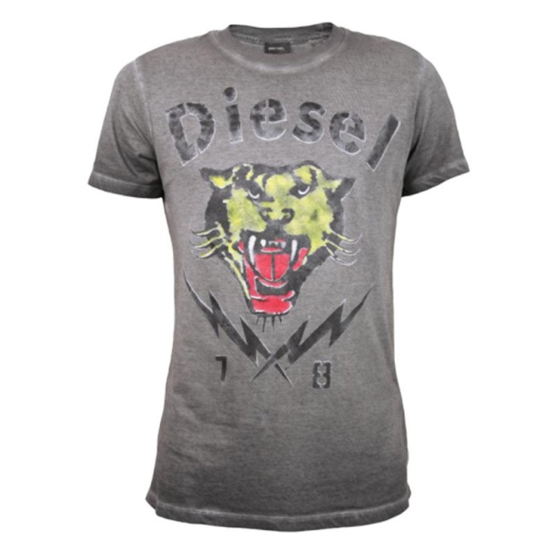 T Sons Men's T Shirts Short Sleeve Tiger Print Casual Summer Cotton Tees Diesel UK