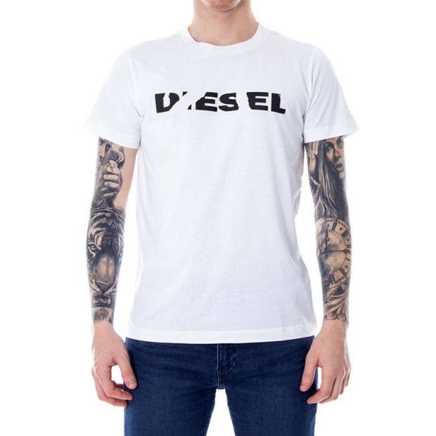 Diesel UK T Diego Brok Men's T Shirt Short Sleeve Casual Cotton Tees Summer Top New