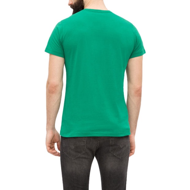 T Diego Qa Men's T Shirt Crew Neck Short Sleeve Casual Cotton Tee Green Diesel UK