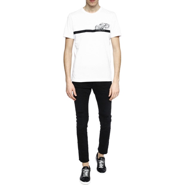 Diesel UK Black Gold Ty Stripescar Men's T-Shirt Short Sleeve Crew Neck Casual Tee