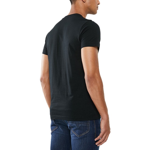T Diego B6 Men's T-Shirt Crew Neck Short Sleeve Casual Cotton Black Tee Diesel UK