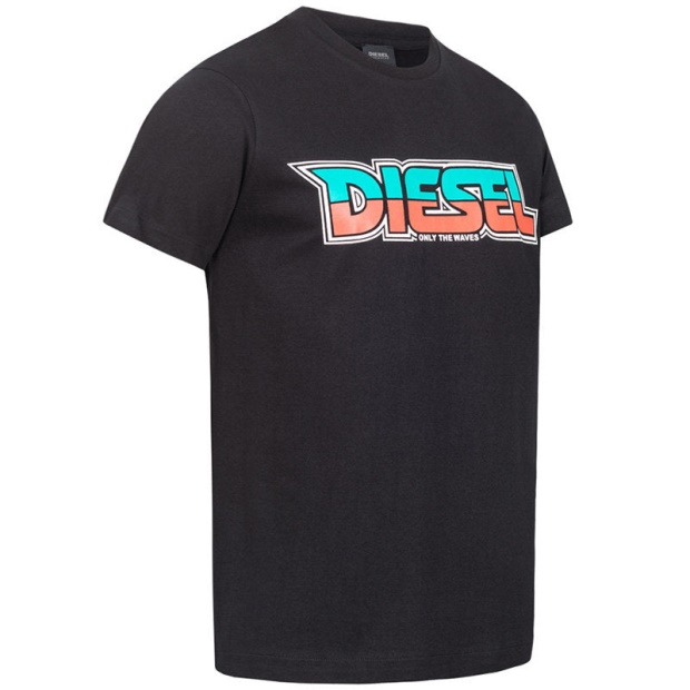 Bmowt Just B Men's T Shirt Crew Neck Short Sleeves Casual Summer Black Tee Diesel UK