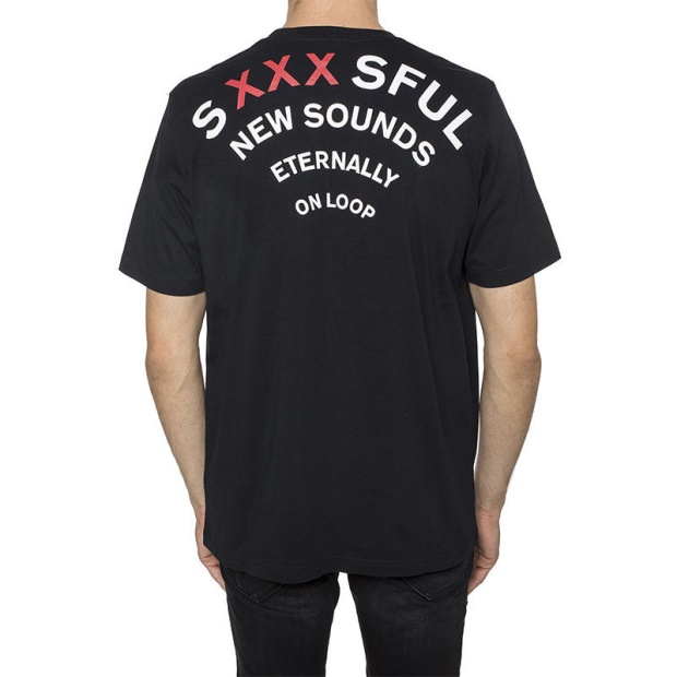 T Just Xo Men's T-Shirt Short Sleeve Crew Neck Black Top Casual Cotton Tee Diesel UK