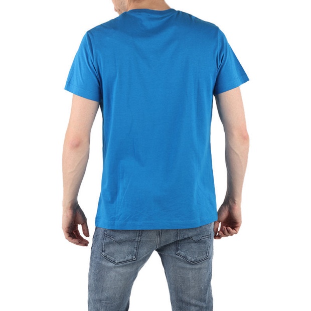 T Diego Bb Men's T-Shirt Crew Neck Short Sleeve Blue Tee Casual Cotton Top Diesel UK