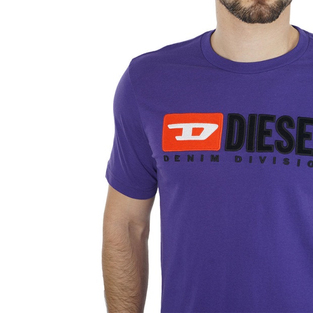 T Just Division Men's T-Shirt Short Sleeve Crew Neck Top Casual Summer Tee Diesel UK