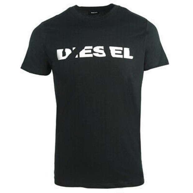 Diesel UK T Diego Brok Men's T Shirt Short Sleeve Cotton Tee Casual Black Summer Top