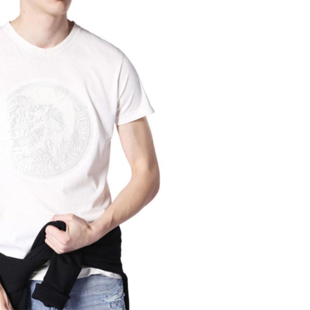 T Diego Sk Men's T Shirt Cotton Crew Neck Casual Summer Short Sleeve Tee Diesel UK