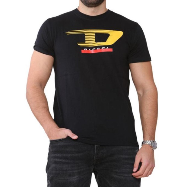 T Just Y4 Men's T Shirt Crew Neck Short Sleeve Casual Cotton Tee Diesel UK