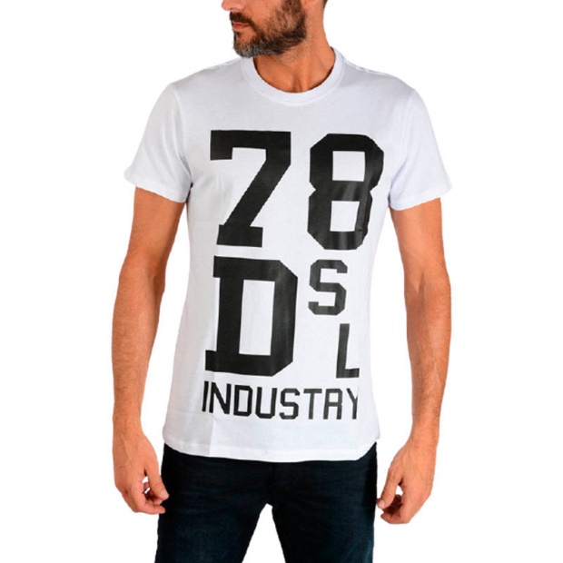 T Diego Nd Men's T Shirt Short Sleeve Crew Neck Casual Summer Cotton Tees Diesel UK Black/White