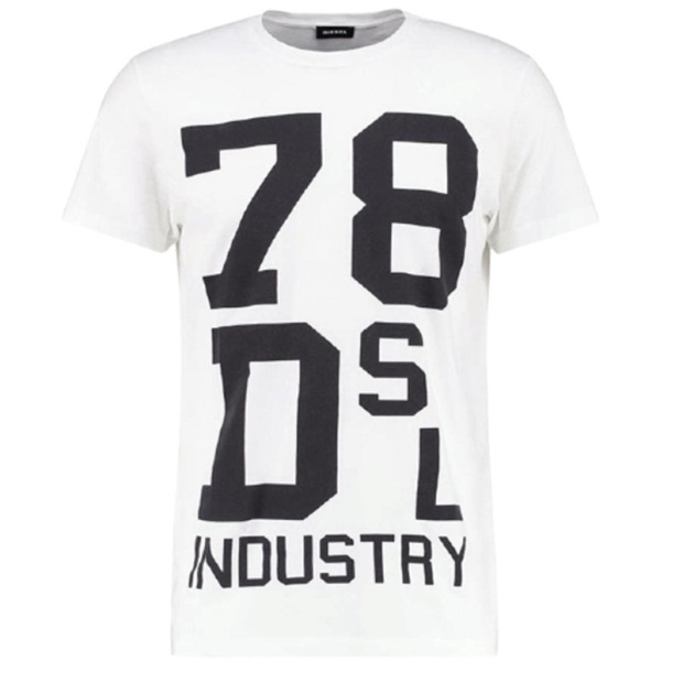 T Diego Nd Men's T Shirt Short Sleeve Crew Neck Casual Summer Cotton Tees Diesel UK Black/White