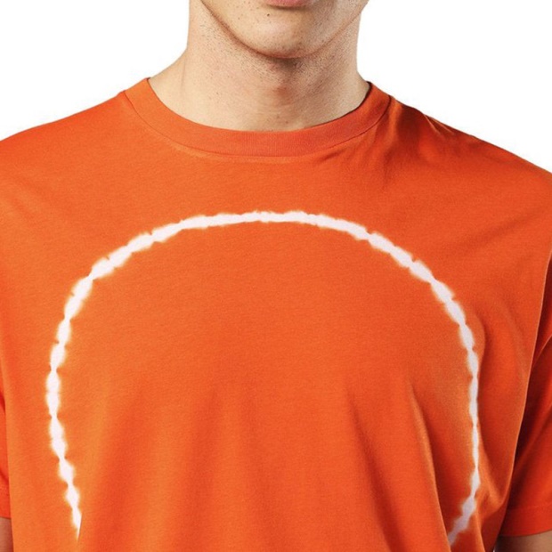 T Cereck Men's T Shirt Crew Neck Regular Fit Soft Cotton Summer Casual Tee Diesel UK Black/Red/Blue