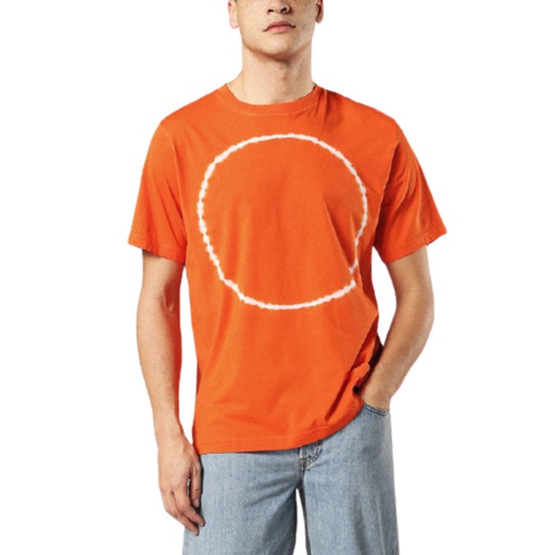 T Cereck Men's T Shirt Crew Neck Regular Fit Soft Cotton Summer Casual Tee Diesel UK Black/Red/Blue