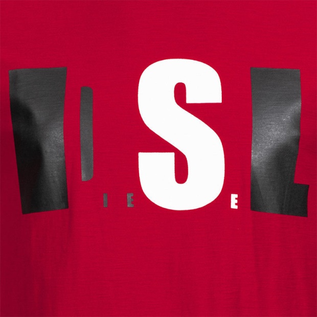 Diesel UK T Joe Qb Men's T Shirt Slim Fit Crew Neck Printed Casual Summer Cotton Tee Black/White/Navy