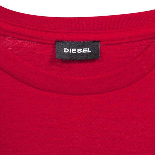 Diesel UK T Joe Qb Men's T Shirt Slim Fit Crew Neck Printed Casual Summer Cotton Tee Black/White/Navy