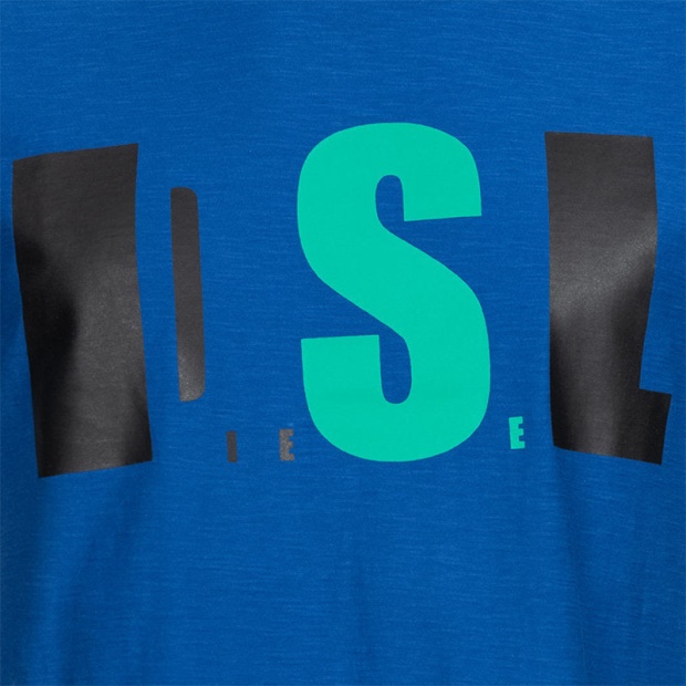 Diesel UK T Joe Qb Men's T Shirt Slim Fit Crew Neck Printed Casual Summer Cotton Tee Black/White/Navy