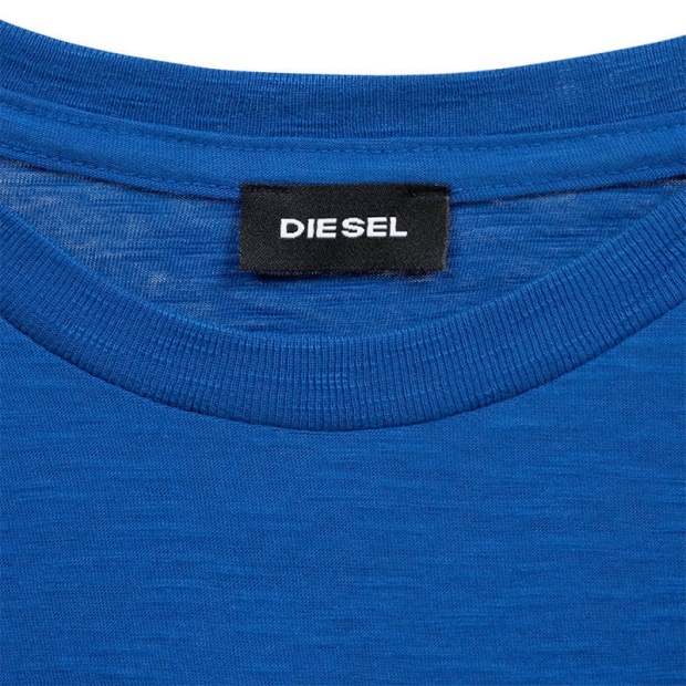 Diesel UK T Joe Qb Men's T Shirt Slim Fit Crew Neck Printed Casual Summer Cotton Tee Black/White/Navy