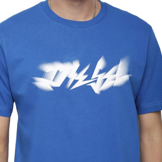 T Just Xk Men's T Shirt Short Sleeve Crew Neck Casual Summer Cotton Tees Diesel UK Blue/Mint Green/Dark Grey