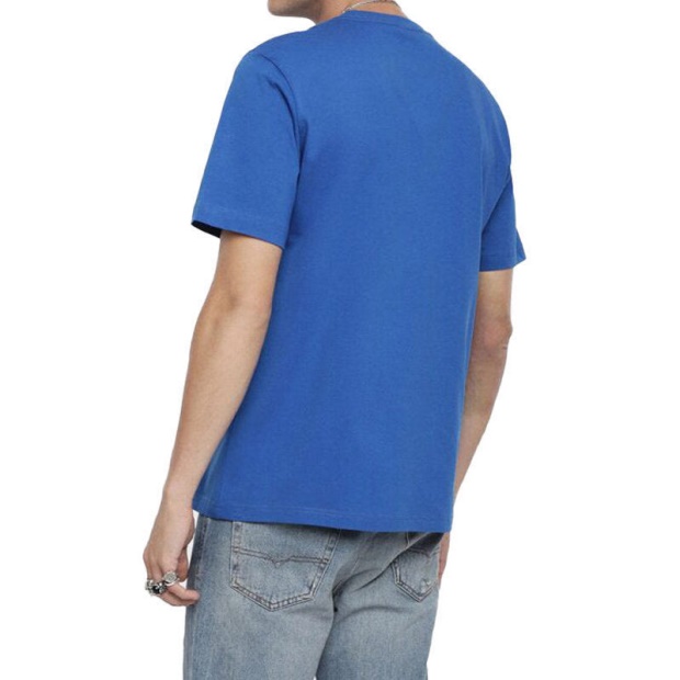 T Just Xk Men's T Shirt Short Sleeve Crew Neck Casual Summer Cotton Tees Diesel UK Blue/Mint Green/Dark Grey