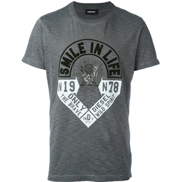 Diesel UK T Diego Hm Men's T Shirt Short Sleeve Crew Neck Casual Summer Cotton Tees Black/White/Blue