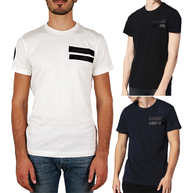 Black/Pink Diesel UK T Patrol Men's T Shirt Short Sleeve Crew Neck Casual Summer Cotton Tees