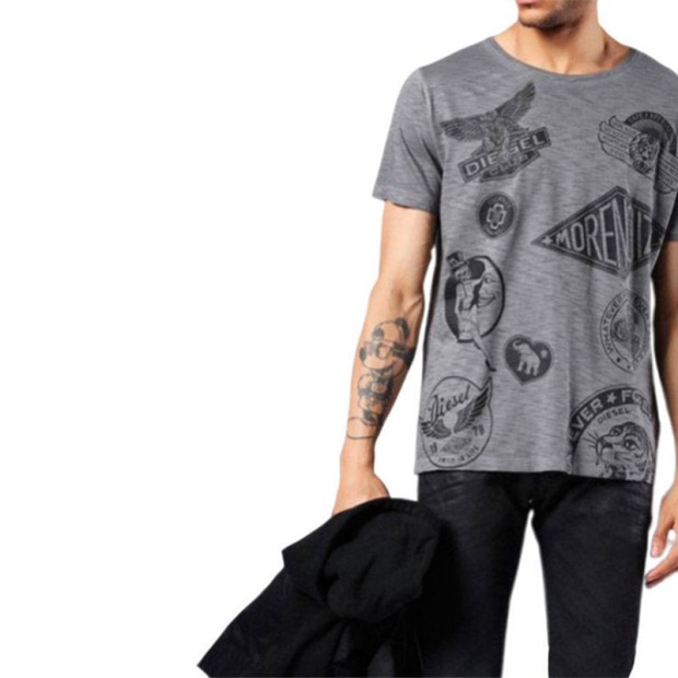 Diesel UK T Joe Dc Gf Men's T Shirt Short Sleeve Crew Neck Casual Cotton Summer Tee