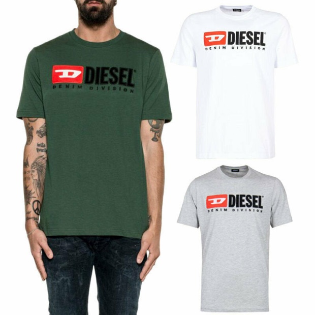 Diesel UK T Just Division Men's T Shirt Short Sleeve Crew Neck Casual Cotton Tee