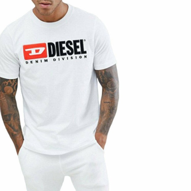 Diesel UK T Just Division Men's T Shirt Short Sleeve Crew Neck Casual Cotton Tee
