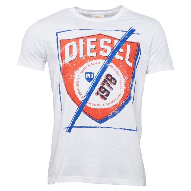 Diesel UK T Shielded 0R91B Men's T Shirts Crew Neck Short Sleeve Casual Tee