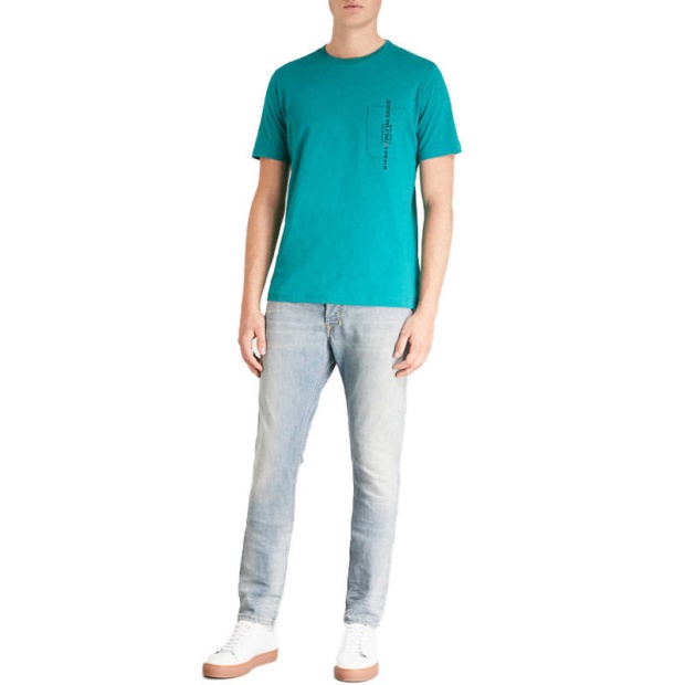 T Just Pocket Men's T-Shirt Short Sleeve Crew Neck Casual Loose Fit Diesel UK