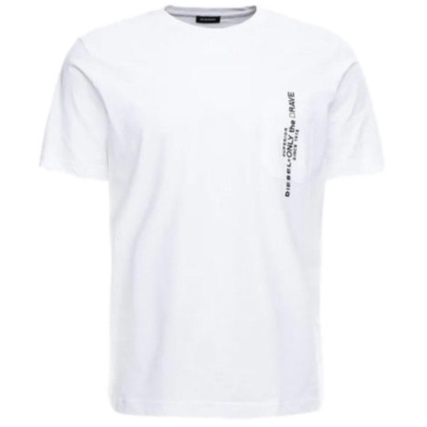T Just Pocket Men's T-Shirt Short Sleeve Crew Neck Casual Loose Fit Diesel UK