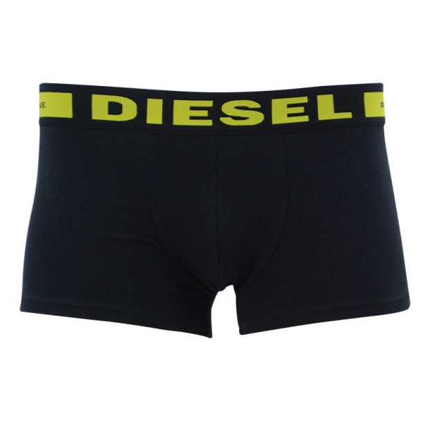 Diesel UK Men's Boxer Trunks Shorts 3 Pack Regular Soft Cotton Black Underwear Gift