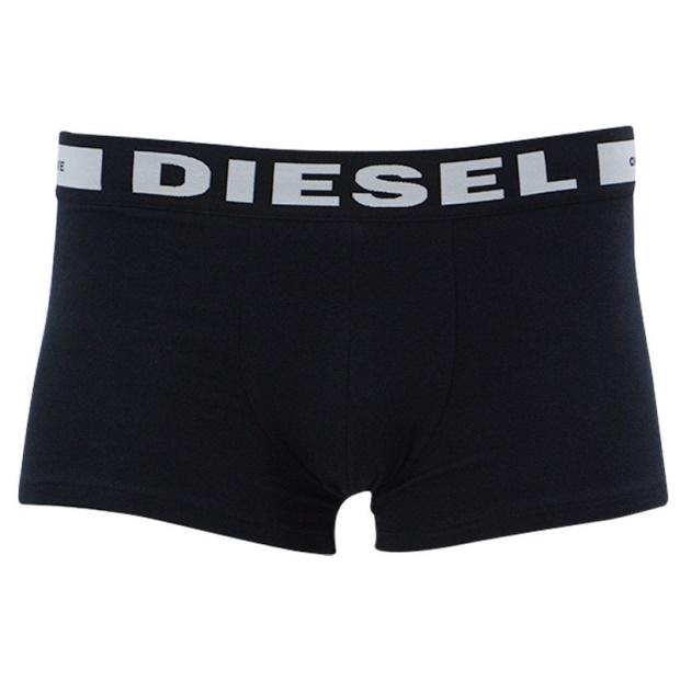 Diesel UK Men's Boxer Trunks Shorts 3 Pack Regular Soft Cotton Black Underwear Gift