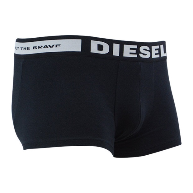 Diesel UK Men's Boxer Trunks Shorts 3 Pack Regular Soft Cotton Black Underwear Gift