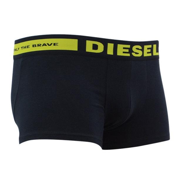 Diesel UK Men's Boxer Trunks Shorts 3 Pack Regular Soft Cotton Black Underwear Gift