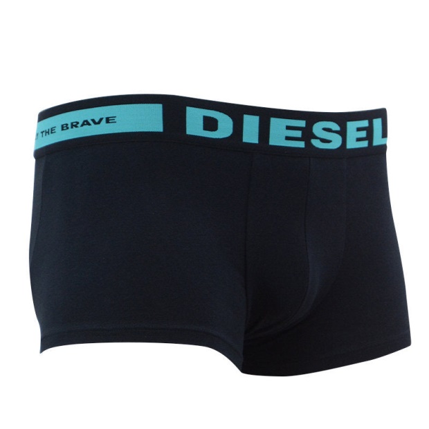 Diesel UK Men's Boxer Trunks Shorts 3 Pack Regular Soft Cotton Black Underwear Gift
