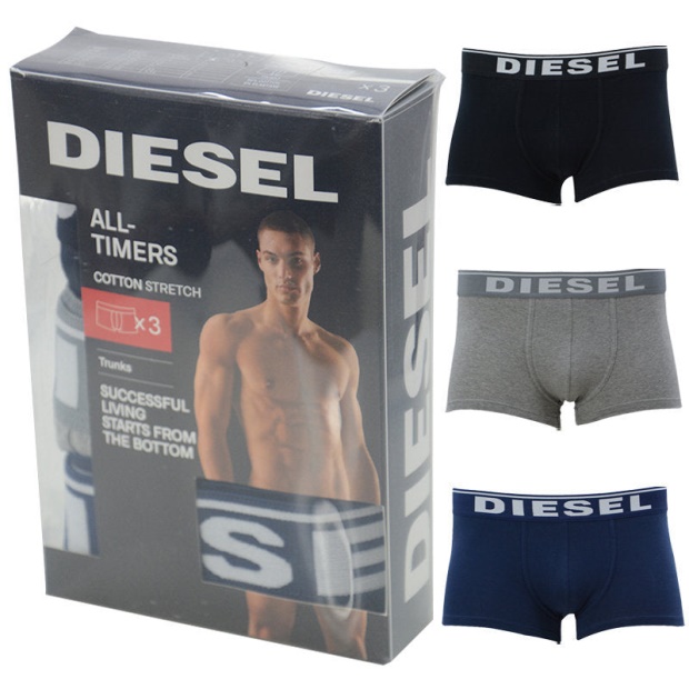 Men's Boxer Trunks Shorts 3 Pack Soft Cotton High Quality Underwear Gift Diesel UK