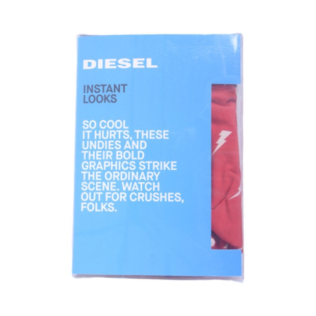 Diesel UK Umbx Shawn Seasonal Men's Boxer Trunk Shorts Single Pack Underwear Red