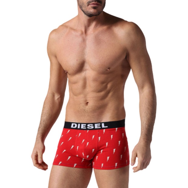 Diesel UK Umbx Shawn Seasonal Men's Boxer Trunk Shorts Single Pack Underwear Red
