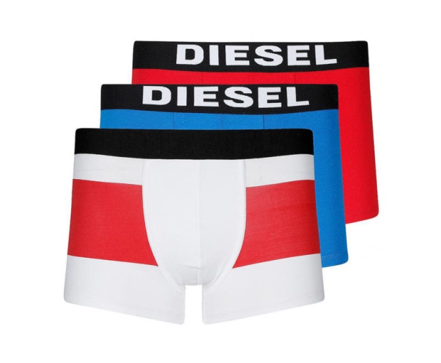 Diesel UK Umbx Damien Men's Boxer Trunk Cotton 3 Pack Seasonal Edition E7B-2971